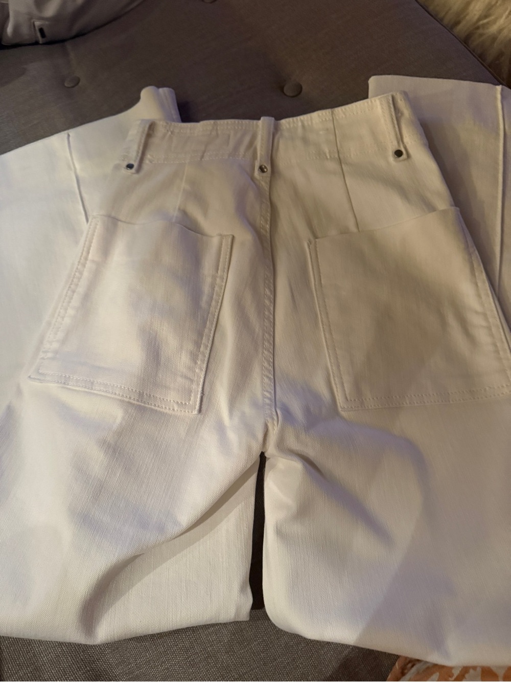 Zara White Wide-Leg Pants - Picture 2 of 3